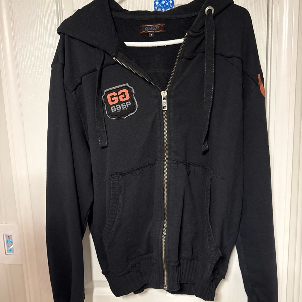 GASP Men's Black Zip-Up Hoodie